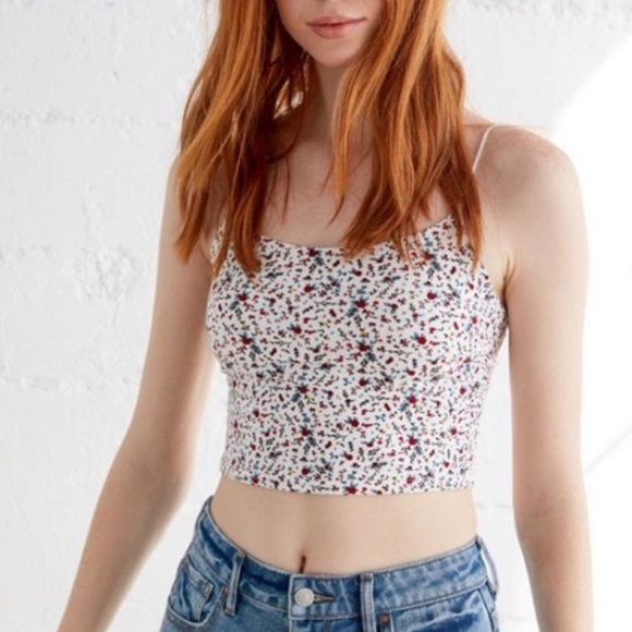 PACSUN floral cropped tank - Picture 2 of 3